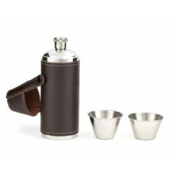 KIKKERLAND Leather Flask