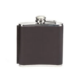 KIKKERLAND Leather Hip Flask 6OZ