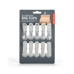 KIKKERLAND Aluminum Bag Clips - Small -Handy Home BC42 L Aluminum Bag Clips PKG WB