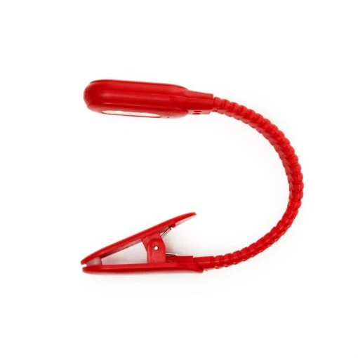 KIKKERLAND Rechargeable Clip Book Light Red