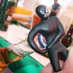 KIKKERLAND Luchador Bottle Opener - Stainless Steel - Colors And Styles Are Assorted -Handy Home BO09 Action1