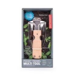 KIKKERLAND Pocket Trowel Multi Tool - Beechwood And Stainless Steel - Garden Tool -Handy Home CD518 PKG