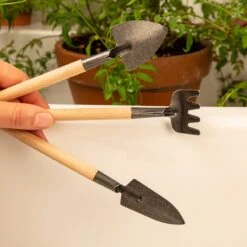 KIKKERLAND Mini Garden Tool Set - For Indoor And Small Plant Gardening 5 KIKKERLAND Mini Garden Tool Set - For Indoor And Small Plant Gardening -Handy Home CD523 MiniGardenToolSet action 1
