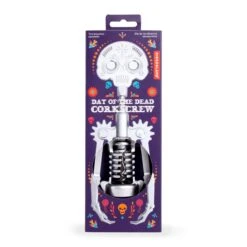 KIKKERLAND Skull Corkscrew -Handy Home CS14 Day of the Dead Corkscrew PKG NEW