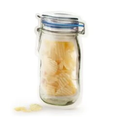 KIKKERLAND Zip Mason Jar Large Bag -Handy Home CU145 Zipper Bags large bag