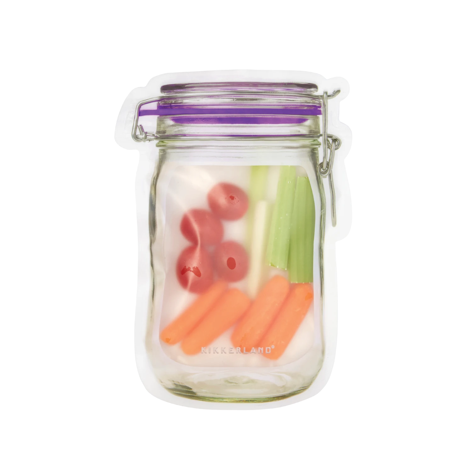 KIKKERLAND ZIP BAGS PURPLE RIM S/3 1 KIKKERLAND ZIP BAGS PURPLE RIM S/3