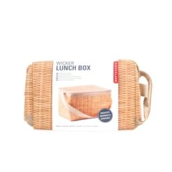 KIKKERLAND Wicker Lunch Box -Handy Home CU216 Wicker Lunch Box pkg NO GROMMET