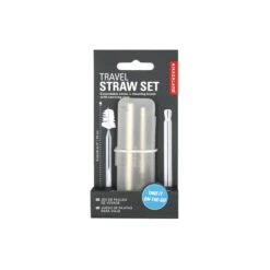 KIKKERLAND Travel Straw Set -Handy Home CU269 PKG