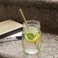 KIKKERLAND Natural Bamboo Straws -Handy Home CU277 Action 1