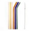 KIKKERLAND Colorful Reusable Glass Straws