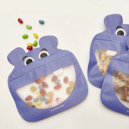 KIKKERLAND Hippo Zip Bag S/3