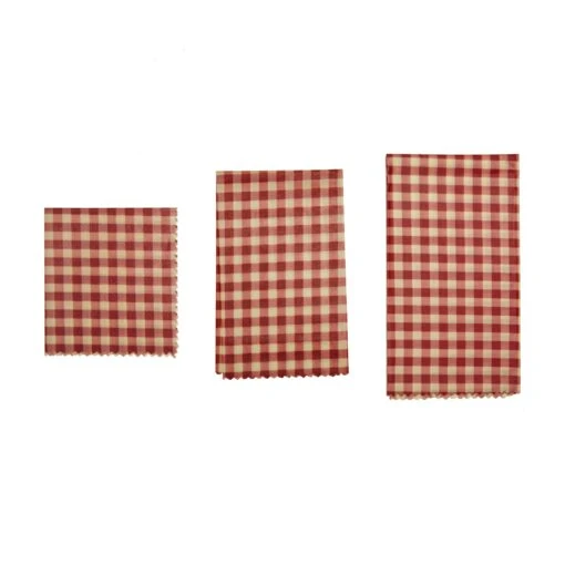 KIKKERLAND Reusable Beeswax Wraps Gingham