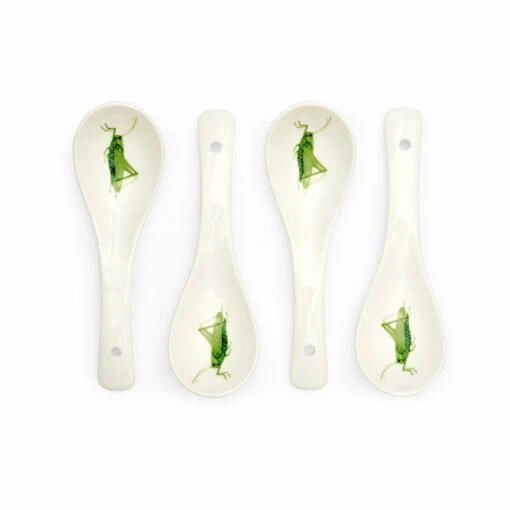 KIKKERLAND Ceramic Grasshopper Spoons