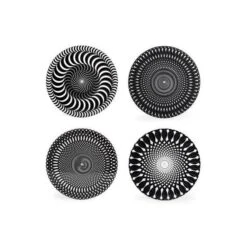 KIKKERLAND Black And White Moire Coasters