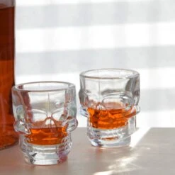 KIKKERLAND Shot Glass + Skull -Handy Home GL06 Skull Shot Glasses KL 2013 2 8674