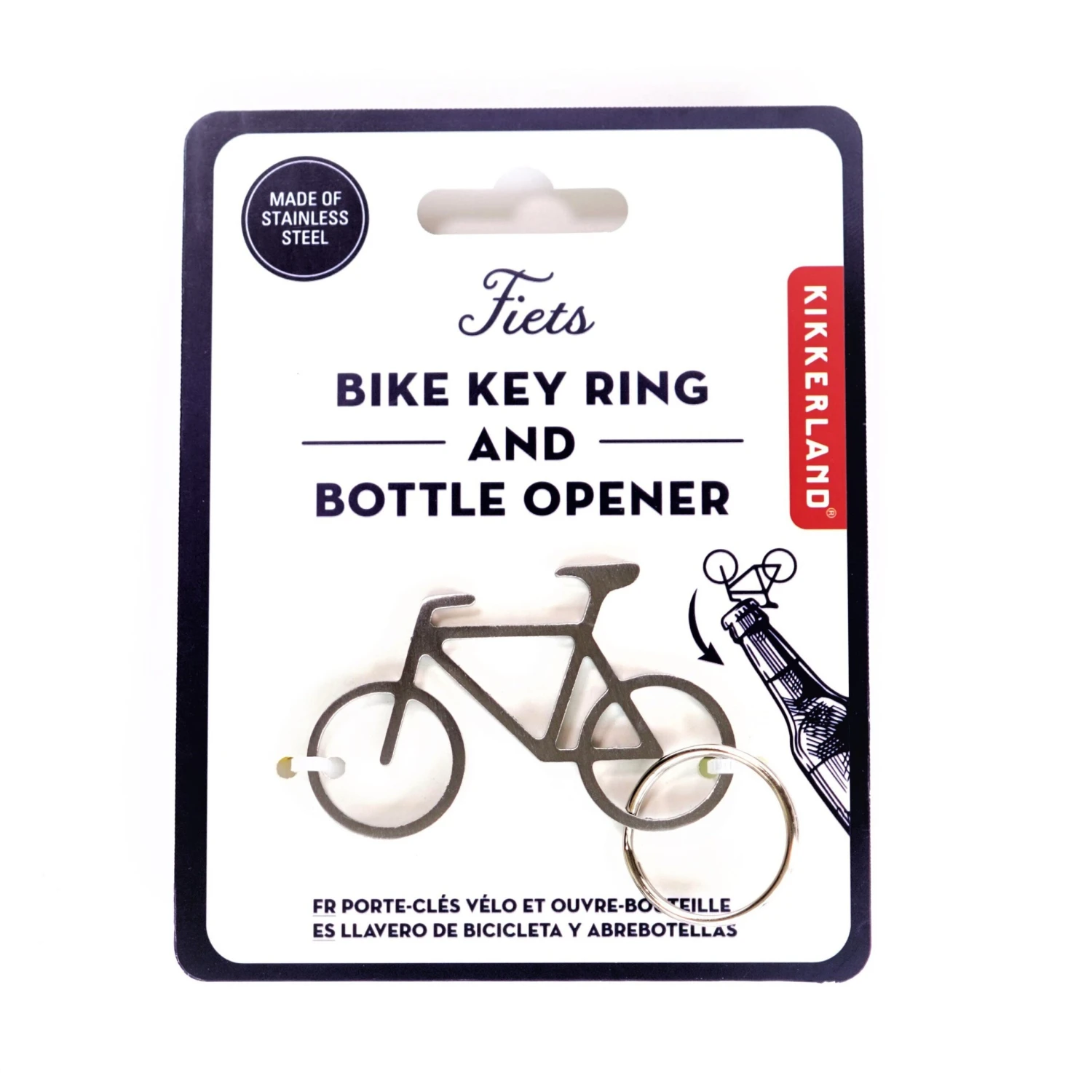 KIKKERLAND Bike Key Ring And Bottle Opener 3 KIKKERLAND Bike Key Ring And Bottle Opener - Image 3