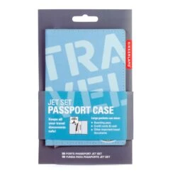 KIKKERLAND Blue Jet Set Passport Case -Handy Home TT60 PKG