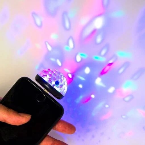 KIKKERLAND Black Phone Disco Light