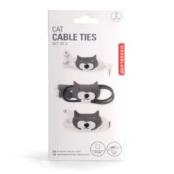KIKKERLAND Cat Cable Ties -Handy Home US229 PKG